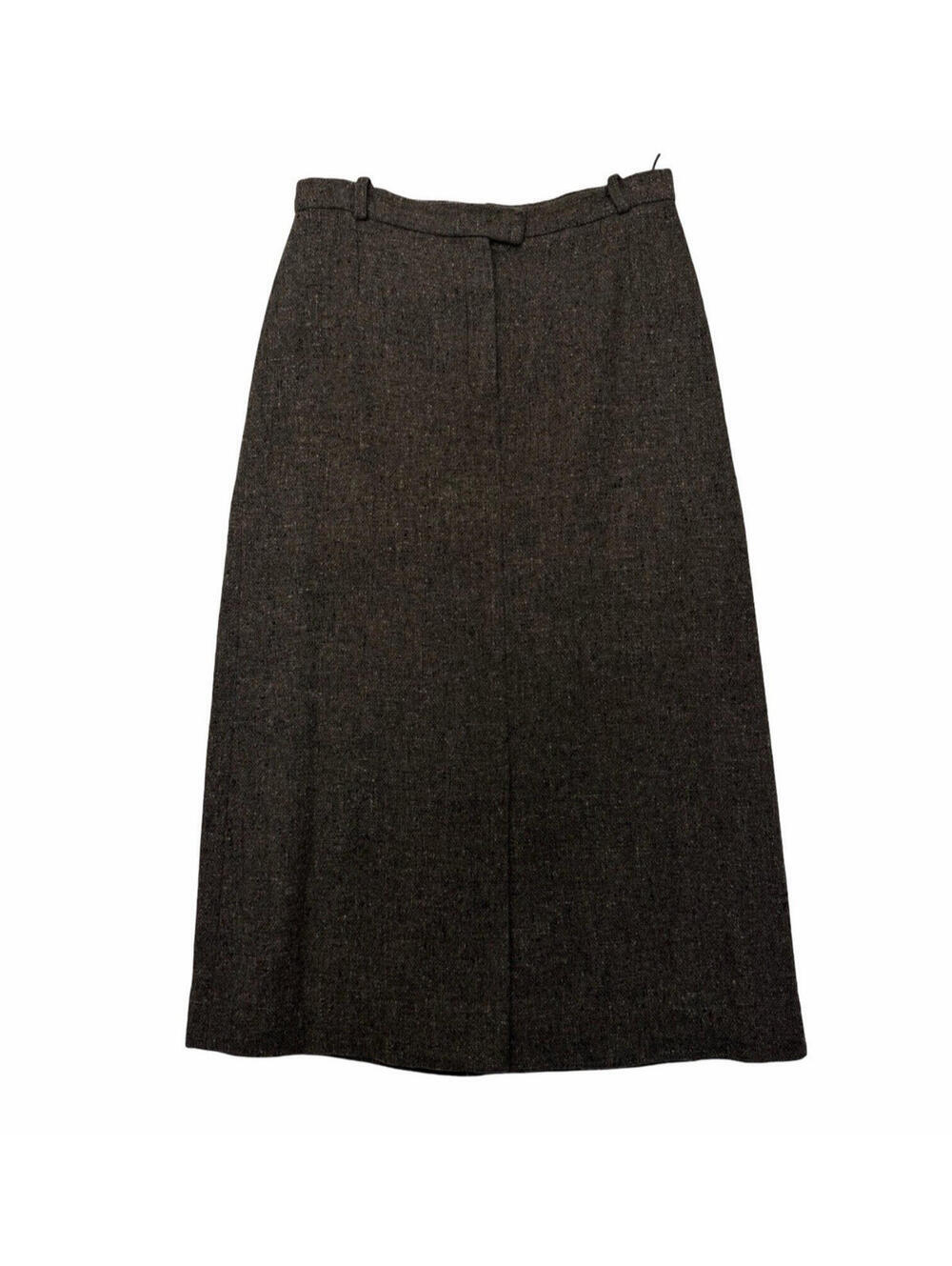 Weekend Max Mara Wool Tweed A-Line Midi Skirt Brown Speckle Size US 8
